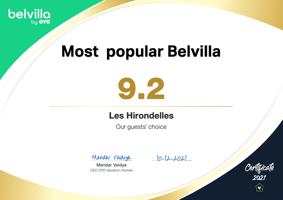 Most popular Belvilla Les Hirondelles 9.2
